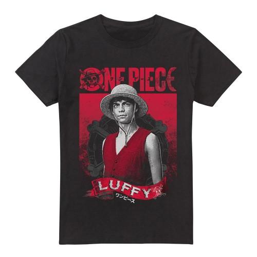 One Piece Mens Luffy Etched T-Shirt