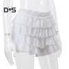 Женский сексуальный комплект из двух мини-юбок с низкой талией, многоуровневая юбка с оборками, короткий расклешенный топ с длинными рукавами и завязками, комплект для вечеринки и клуба