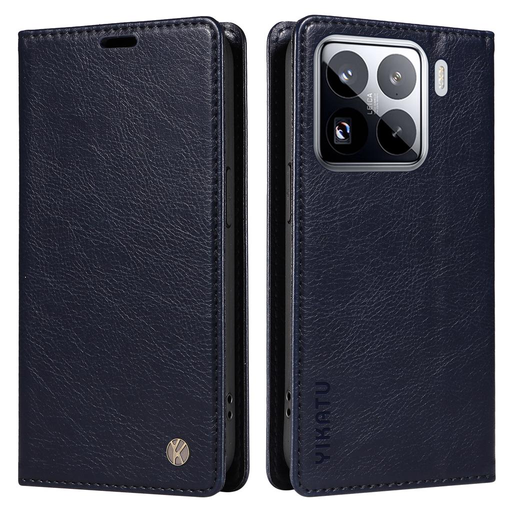 YIKATU YK-006 For Xiaomi 15 Pro Case Magnetic Closure Leather Phone Cover Litchi Texture