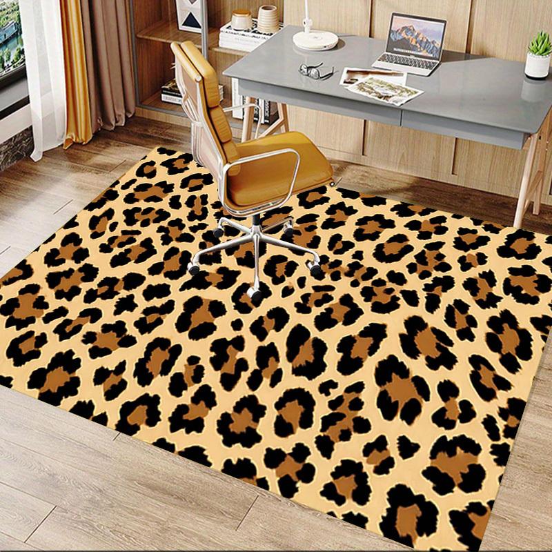 1PC Leopard Print Extra Large Non Slip Floor carpet, Office, family, bedroom, Studio Large Area Rug Indoor Rugs, , Vibrant Colors