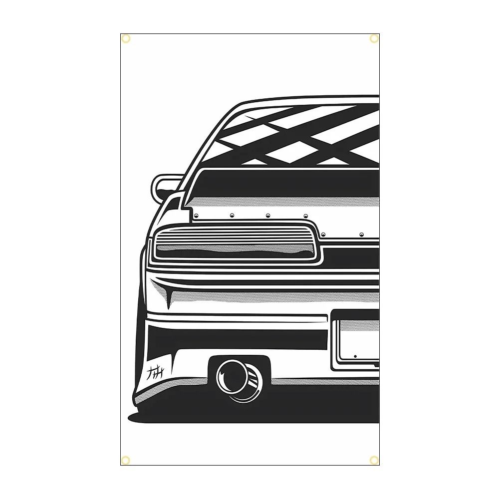 Полиэстеровая настенная табличка JDM Racing Cars Автодекор Подарок