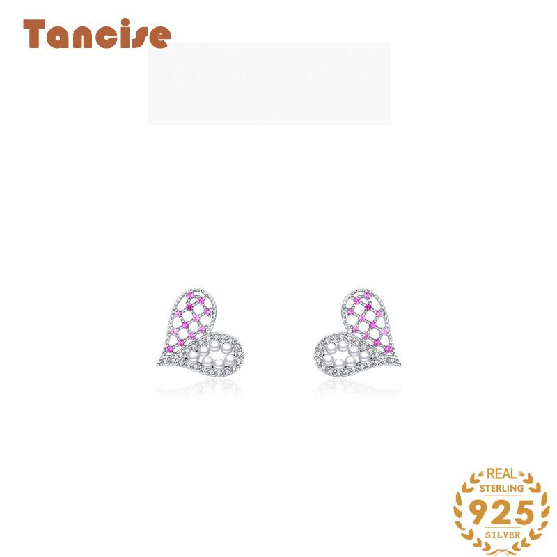Tancise 925 Sterling Silver Zircon Earrings Drop Earrings For Women Wedding Party Gifts