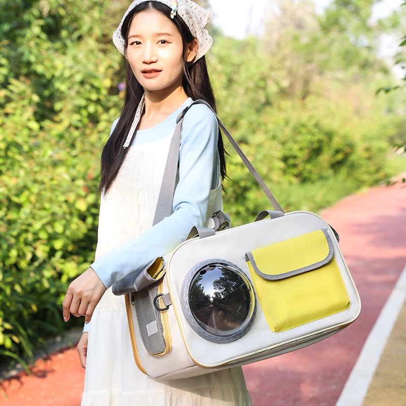 Сумка для домашних животных на одно плечо, серебристая, новая, космическая капсула, сумка для кошек, большая вместимость, портативная, складная, переносная сумка для выгула домашних животных