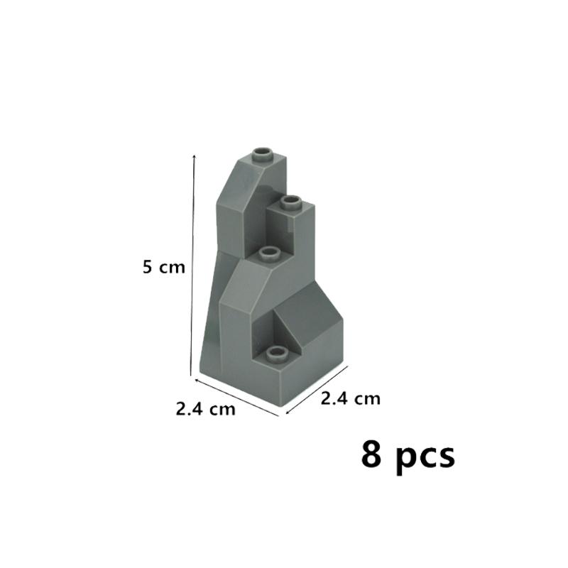 Moc Rock Panel 6082 6083 23996 47847 Скалистый горный пейзаж DIY Вид на городскую улицу Насыпной холмистый камень Строительные блоки Игрушки для подарков