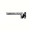 1Pc Thinking Room Interesting Toilet Door Metal Logo, Interesting Home Bathroom Logo, Interesting Bathroom Door Decoration Black Logo, Home De