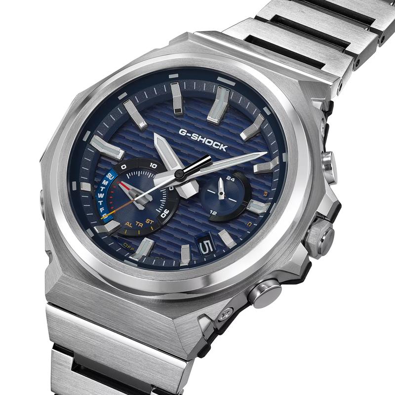 Casio Серия GST-B1000 водонепроницаемость 200 метров таймер секундомер солнечный кварц стальной ремешок мужские часы синий циферблат GST-B1000D-2AJF