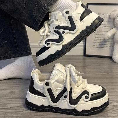 Женские розовые кроссовки весна осень новые оригинальные кроссовки Lolita на толстой подошве женские повседневные модные кроссовки Harajuku Tennis sports