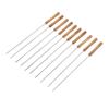 10 шт. шампуров для барбекю с деревянной ручкой из нержавеющей стали для шашлыка на открытом воздухе 11,8 дюймов