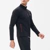 Fila Легкая атлетика Бег Фитнес Куртка с логотипом и воротником-стойкой Вязаная с длинным рукавом Мужская куртка Насыщенно-черная A11M231501FBK
