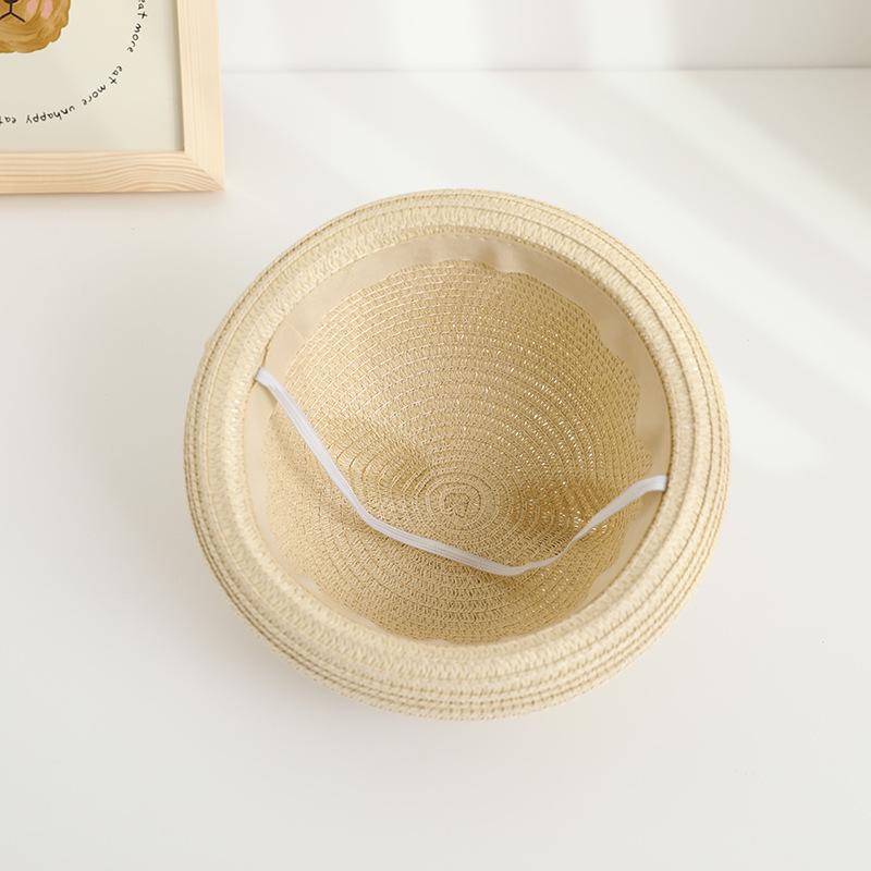 Baby hat summer boy cute straw hat baby sun protection girl sunshade fisherman cool hat children bag travel summer