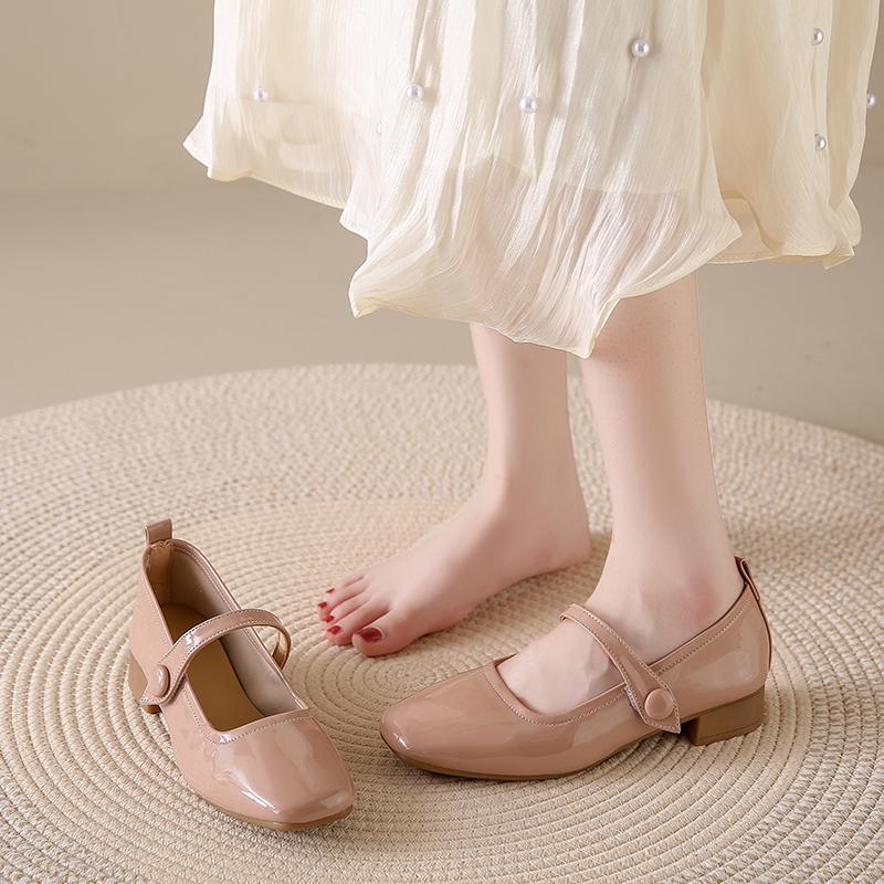 Мода 2024 года, новые весенне-летние туфли Мэри Джейн, женские, мягкая подошва, повседневные, для улицы, балетки с круглым носком, на плоской подошве