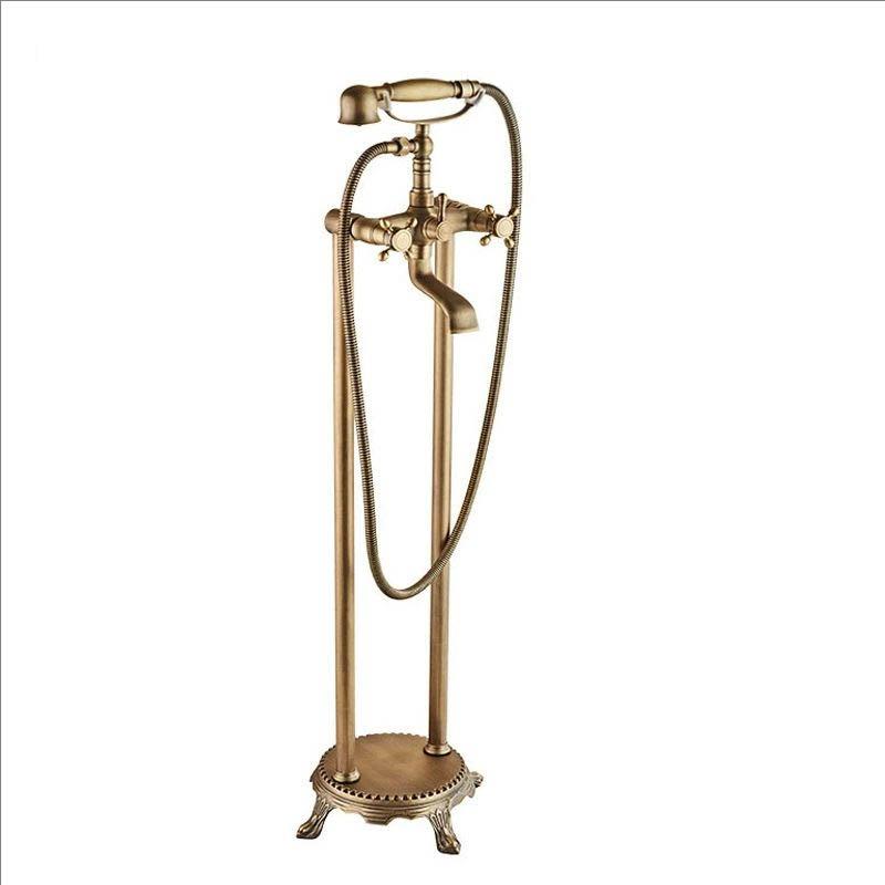 Латунный напольный смеситель для душа с изливом, вращающийся излив, смесители для душа для ванной комнаты, краны, напольный смеситель для ванны