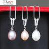 Pearl Jewelry Set Natural Freshwater Pearl Necklace Drop Earrings Zircon 925 Sterling Silver Jewelry For Women