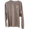 Футболка с длинным рукавом и круглым вырезом с буквенным логотипом, мужская, цвет хаки DX1002-040