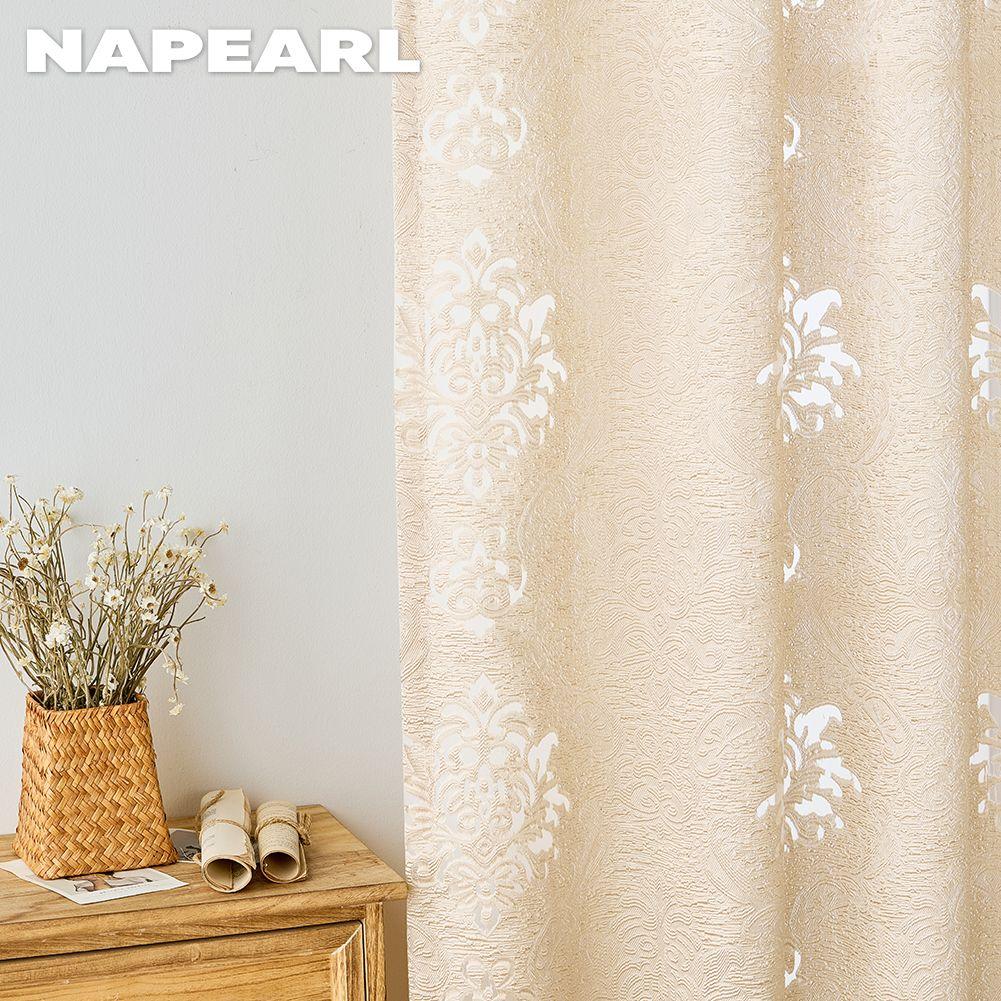 1 шт. NAPEARL 10% затемнение модный классический тюль универсальный жаккардовый прозрачный занавес для кухни гостиной спальни балкона окна домашнего декора