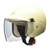 LEAD Motorcycle Helmet Semi-Jet Street Alice Pearl Ivory QJ-3 - One Size