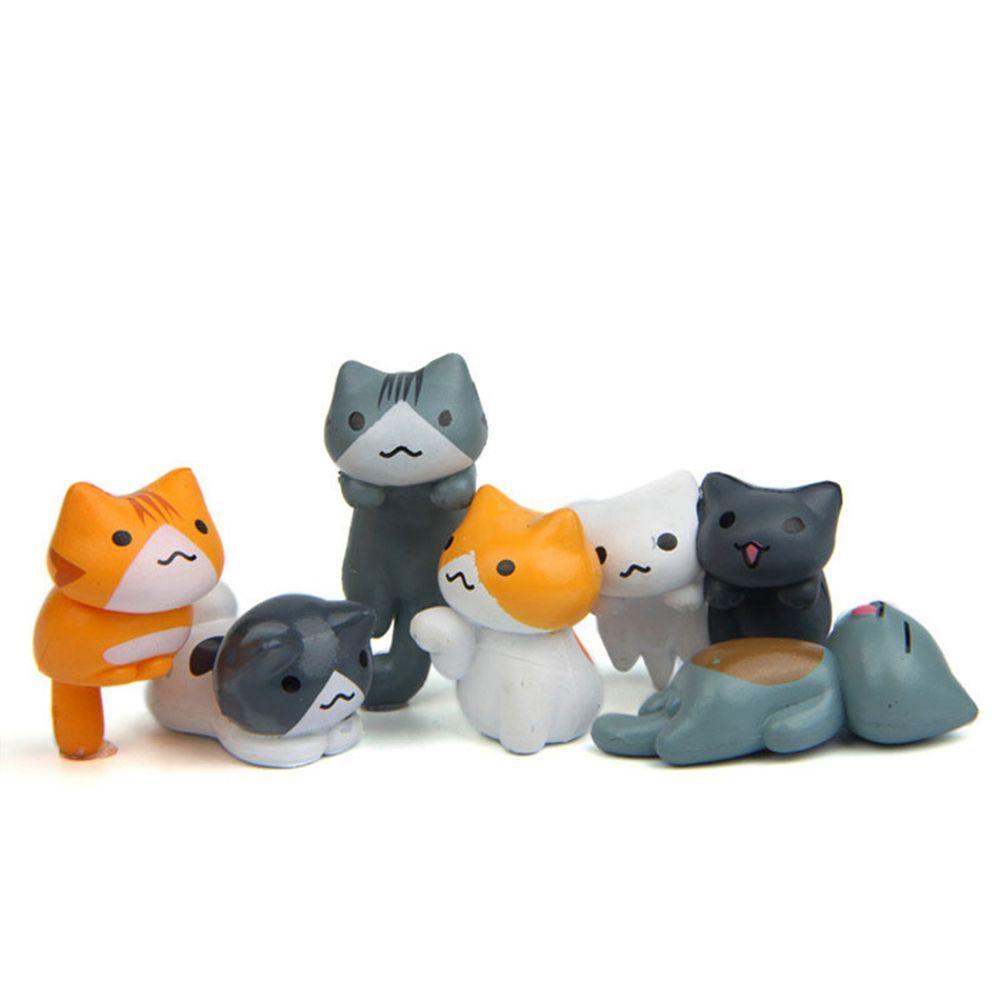 Decorations Random Color Home Figurines Micro Landscape for  Kitten Landscape Lazy Cats