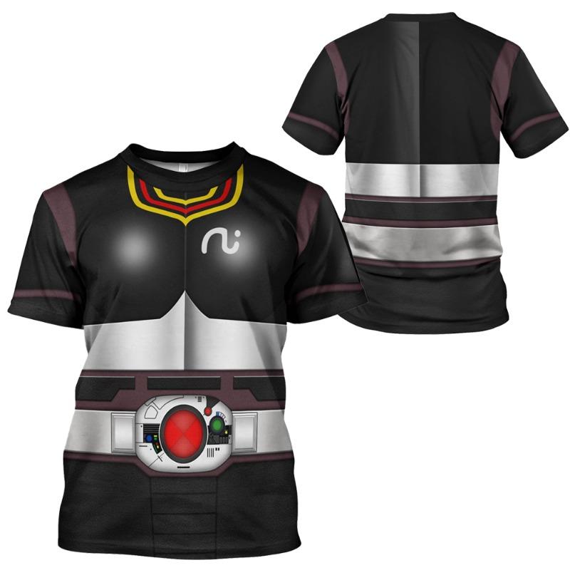 Футболки Kamen Rider W CycloneJoker Японское Токусацу Косплей 3D Печать Детские Футболки Летние Мужские/Женские Харадзюку Короткий Рукав Y2k Топ