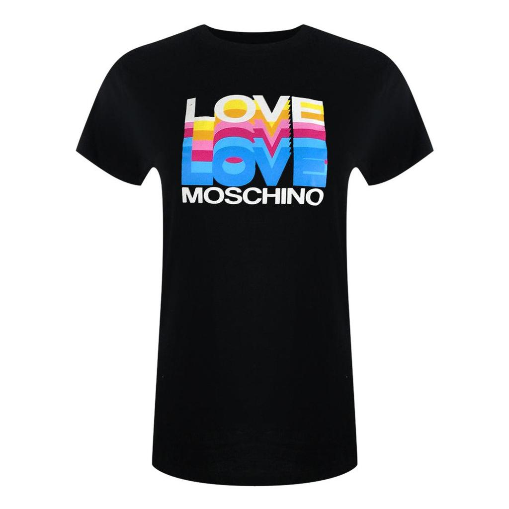 Love Moschino Womens/Ladies Love Layered Logo Cotton Casual T-Shirt