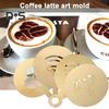 4 шт./компл. трафареты для кофе из нержавеющей стали, различные полые узоры, форма для латте, искусство капучино, шаблоны для декора торта