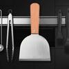 Wooden Handle Grill Scraper Wide Flat Head Pizza Spatula Easy Clean BBQ Shovel  Burger Flipping