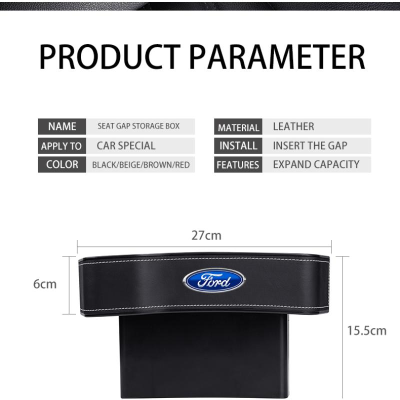 Car Seat Gap Organizer Multifunction Storage Box Cup Pocket For Ford Focus Mk2 Mk3 Fiesta Ranger Mondeo S-MAX Kuga Mustang