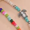 2 шт. пляжный браслет из бисера красочный Радужный цвет кулон в виде черепахи в богемном стиле штабелируемые браслеты из бисера летние каникулы ювелирные изделия