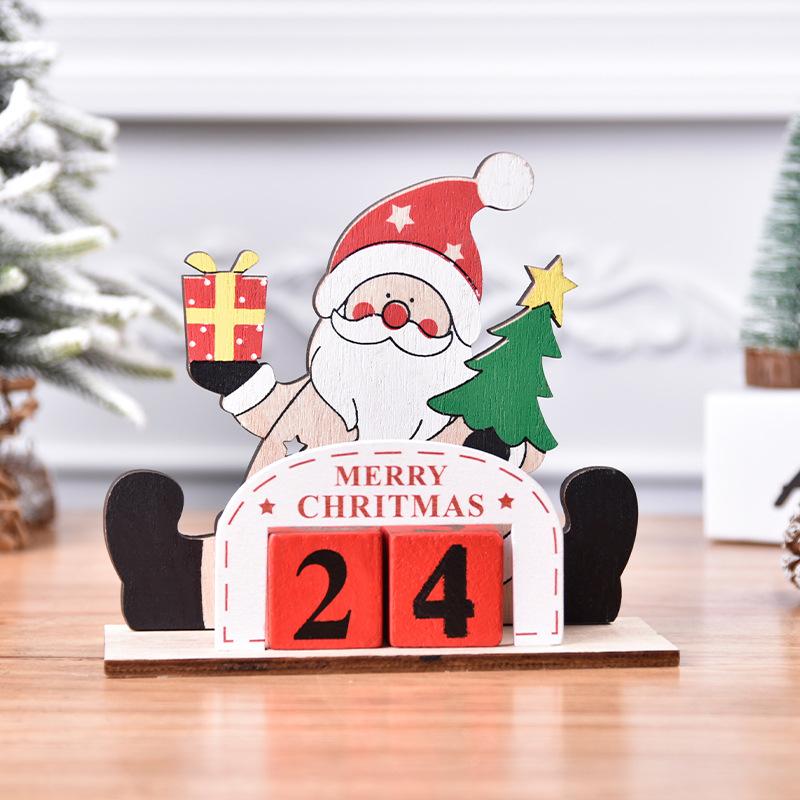 Christmas, Painted, Wooden, Creative DIY, Christmas Calendar Ornaments, Assembled Gifts, Christmas Decoration Ornaments