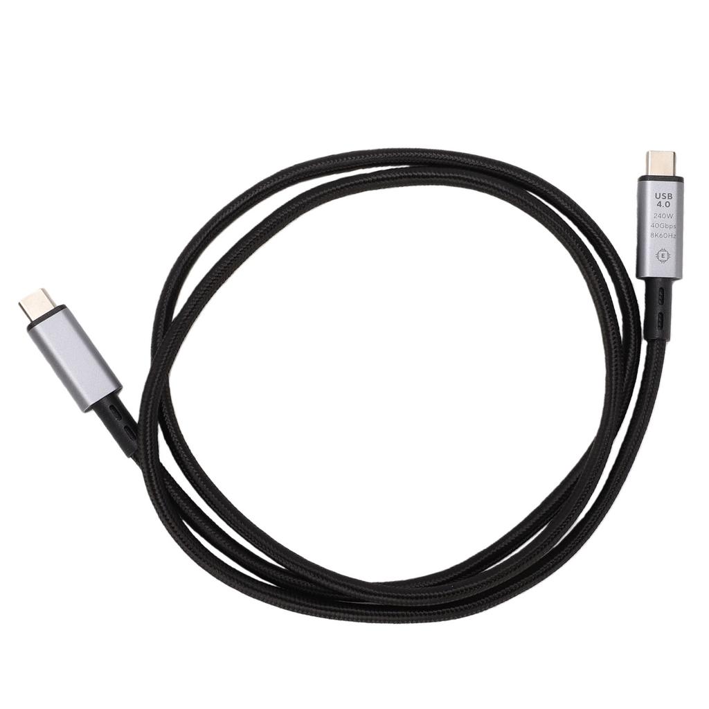 Кабель USB 4.0 с поддержкой Thunderbolt 4 USB C на USB C, 40 Гбит/с, быстрая зарядка 240 Вт, видео 8K 60 Гц для ноутбуков, телефонов