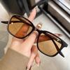New Fashion Tretro Popular Square Women Sunglasses Retro Contrast Color Shades Uv400 Men Trending Matte Gradient Sun Glasses