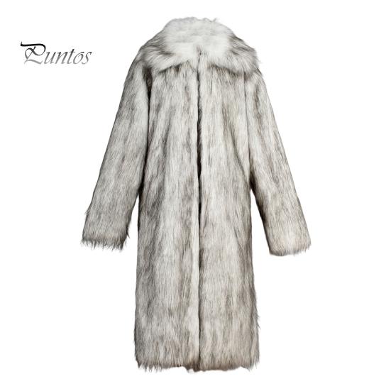 Мужское длинное пальто из искусственного меха с отворотом и длинным рукавом, ветрозащитное пальто с открытым передом, утолщенное теплое пальто из искусственного меха