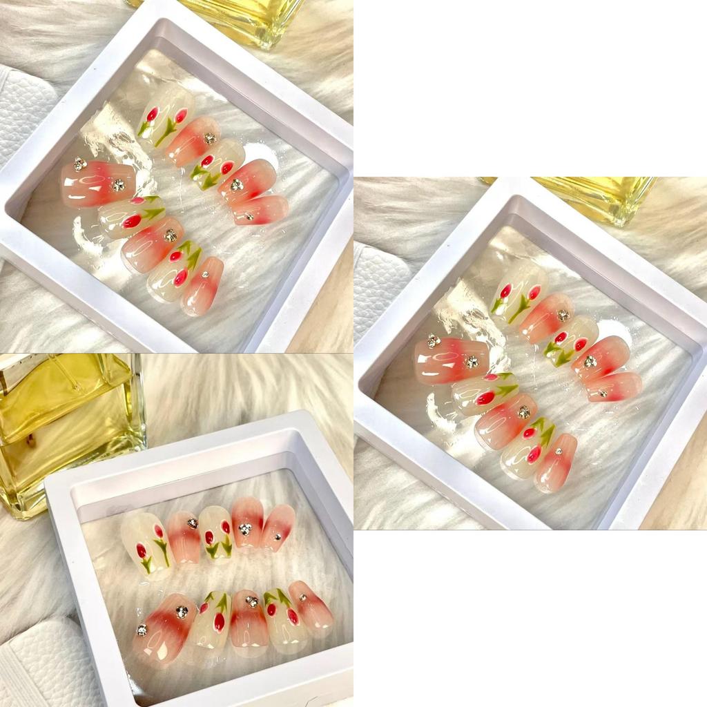 Оптовая популярная 3D рельефная цветочная наклейка для гелевого маникюра с тюльпанами для женщин