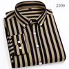 Men's Long Sleeve Casual Shirts No Iron Striped Button Up Square Collar Soft Skin New Style Daily Business Dress Shirts Clothing