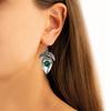 925 Silver Sterling Earring Jewelry Gemstone Handmade Emerald