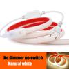 Светодиодная COB лента 220В Клейкая лента с диммером EU Power Kit Водонепроницаемая 288 светодиодов Линейное освещение Гибкая силиконовая трубка Лампа
