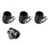 4Pc Fuel Oil AN4 12mm Aluminium Lightweight Anodised Reusable Black Hose Fittings Finishers Clamps Tube Hose AN-4 Black