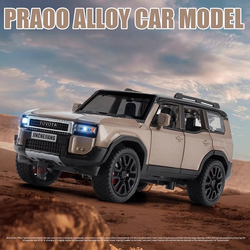 FAJC5 1:32 TOYOTA PRADO Land Cruiser Off Road Vehicle Metal Alloy Diecast Model Car Outdoor Display Collectibles Decorative Gift Boy
