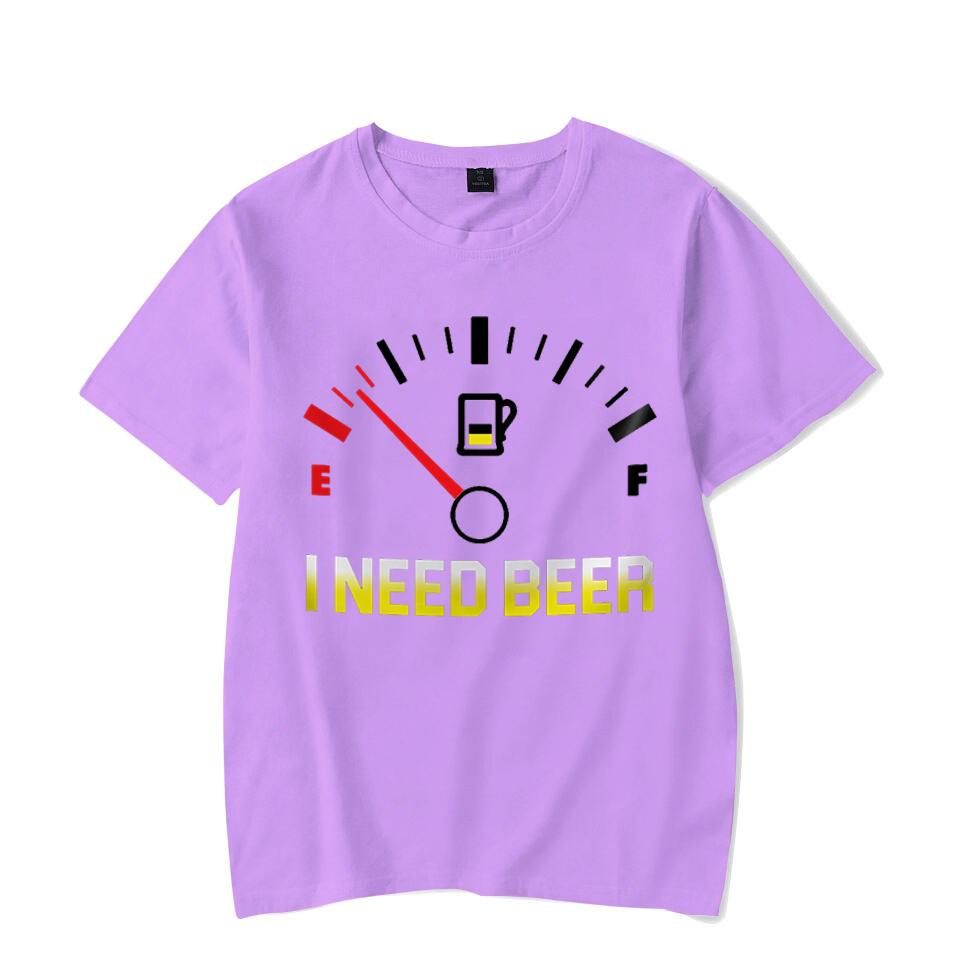 Забавная футболка с принтом «Мне нужно пиво», летняя модная повседневная футболка с коротким рукавом и круглым вырезом, мужские футболки