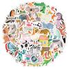 50PCS Kids' Hand-Drawn Animal Graffiti Stickers - Waterproof Decor for Water Cup, Phone, Computer & Skateboard AnimeWorlds Store