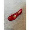 2025 New Leather Pleated Straps Ballet Shoes Round Head Shallow Mouth Flat Bottom Mary Jane Single Shoes Women's Retro Little Red Shoes