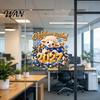 Christmas And New Year Decor 2027 Russian Static Sticker, Cute Lambs Festive Elements Seasonal Home Window Decorations Print Decal, Decorative