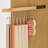1pc Left Side Pull-Out Sliding Hanger for Closet - Space-Saving Organizer with 8 Hooks for Belts,Ties,Tank Tops,Scarves& Jewelry