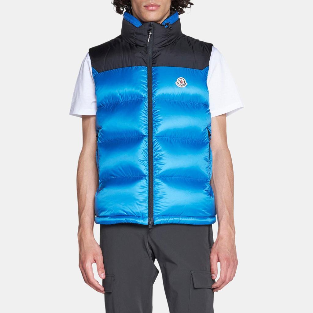 Moncler FW22 Down Vests Men's Blue Stand Collar Moderate 1A001605967G-725