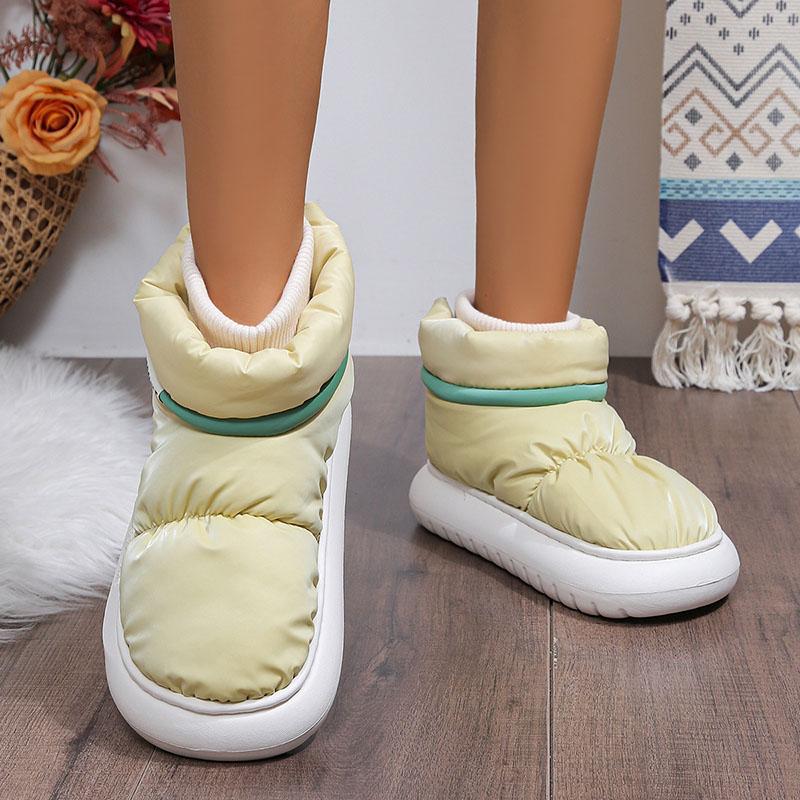 Непромокаемые мягкие плюшевые ботильоны, женские зимние нескользящие зимние ботинки на толстой подошве, женские удобные теплые ботинки на хлопковой подкладке