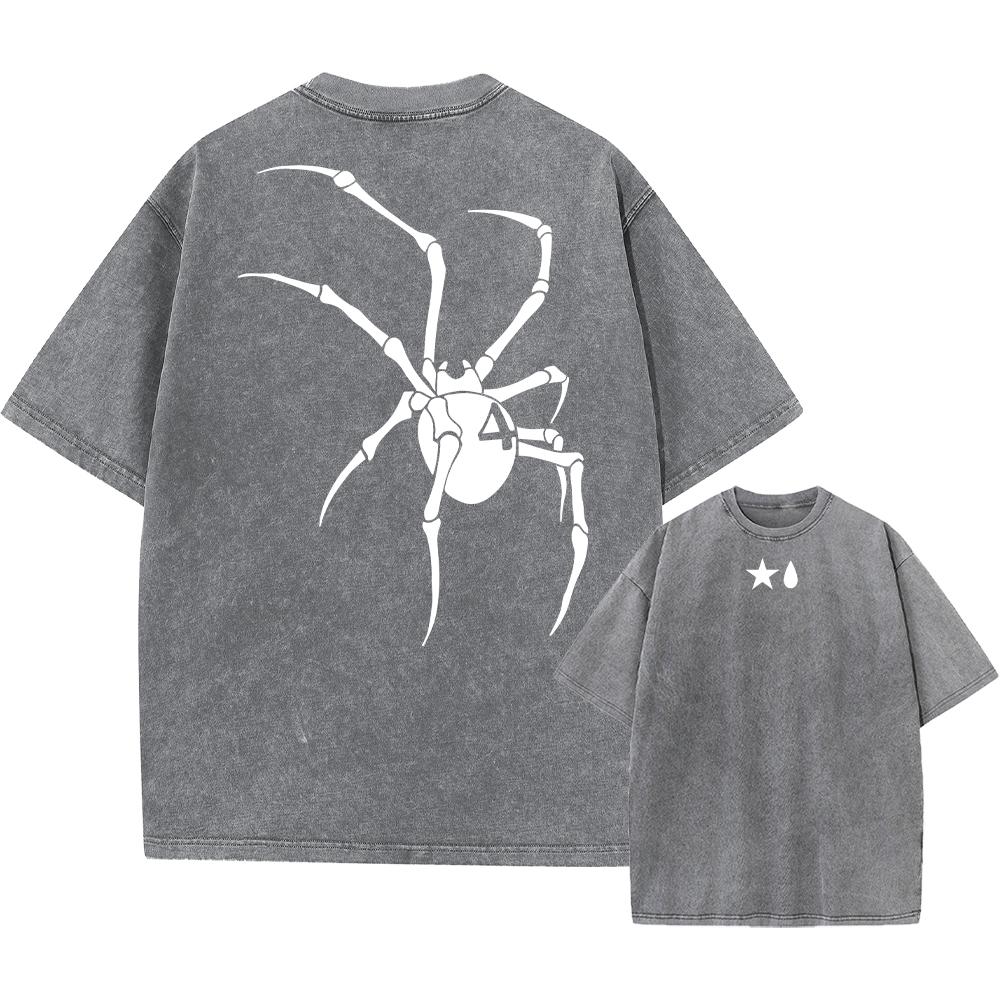 Аниме Hunter X Hunter Хисока и Хролло Логотип Выстиранная Графическая Футболка Мужская Винтажные Футболки Повседневный Хлопок Уличная Одежда Топ