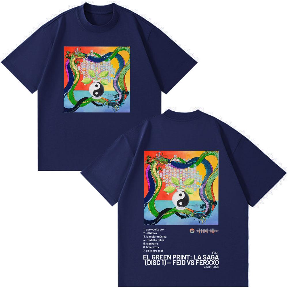 Rapper Feid Ferxxo Tour 2026 Album Print Tshirt Men Women Fashion Tshirts Summer Cotton Casual Loose High Quality Tshirts Tops