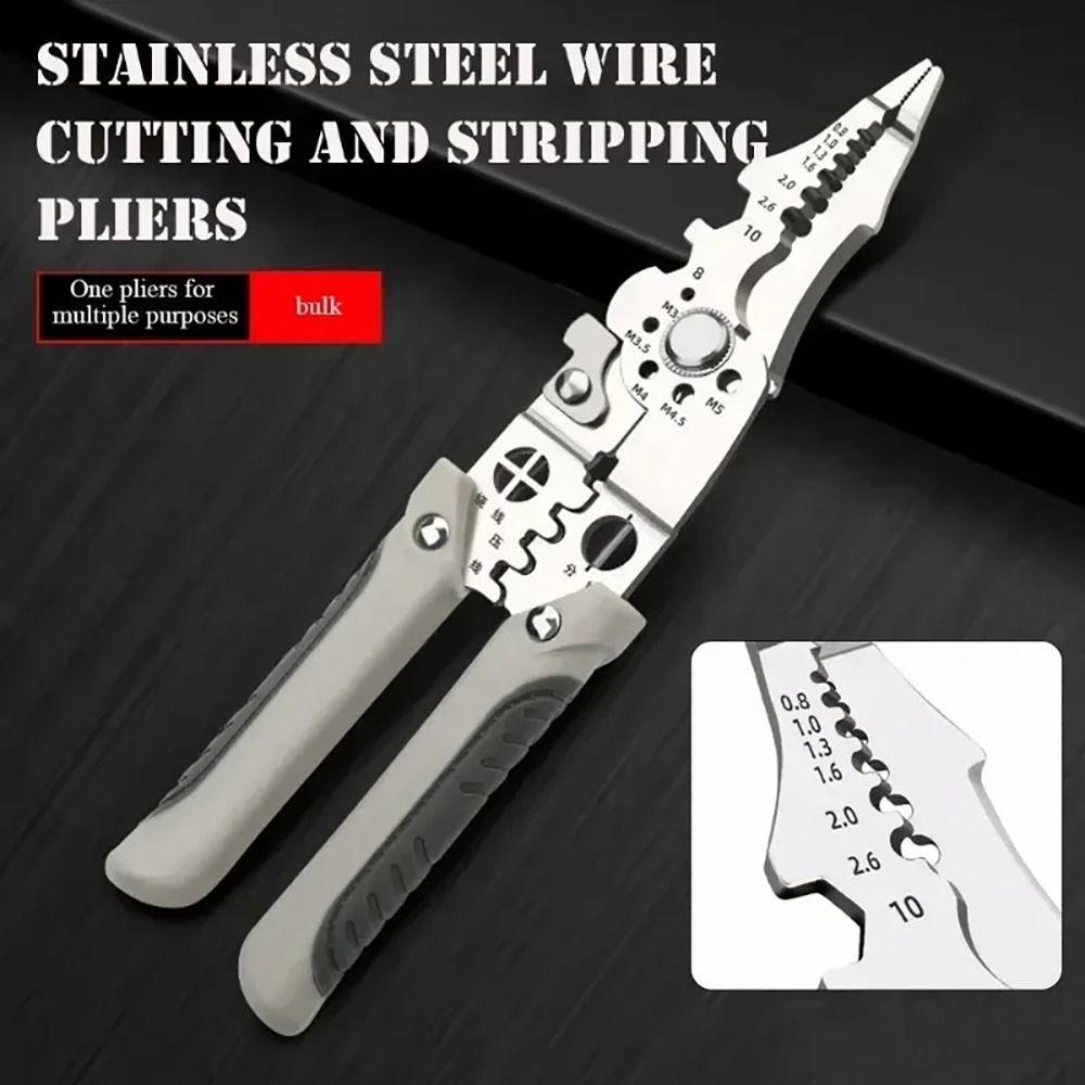 1Pcs Adjustable Wire Stripper Flat Wire Stripping Tool Wire Stripping Pliers Electrician Pliers