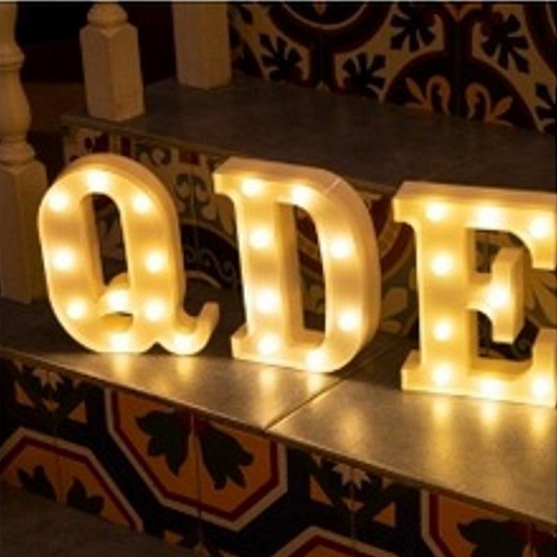 LED буквы питание от батарейки для оформления праздников/вечеринок