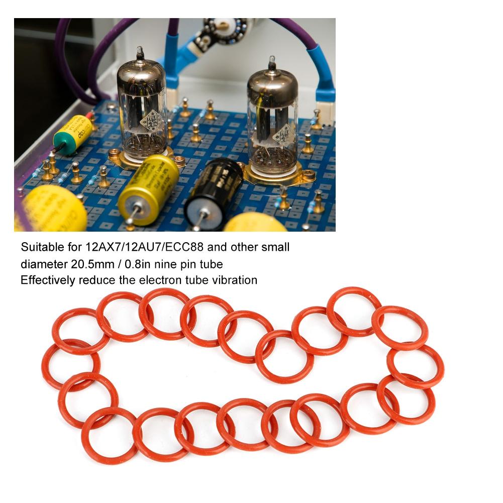 20 шт. Силиконовые кольца для демпфера трубки, подходят для 12AX7 12AU7 12AT7 12BH7 EL84