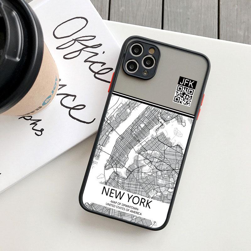 Чехол для телефона Ins Travel Country Sketch City Map для iPhone 8 7 Plus SE2 15 14 11 12 13 Pro Max Mini X XR XS Ударопрочный Funda Shell